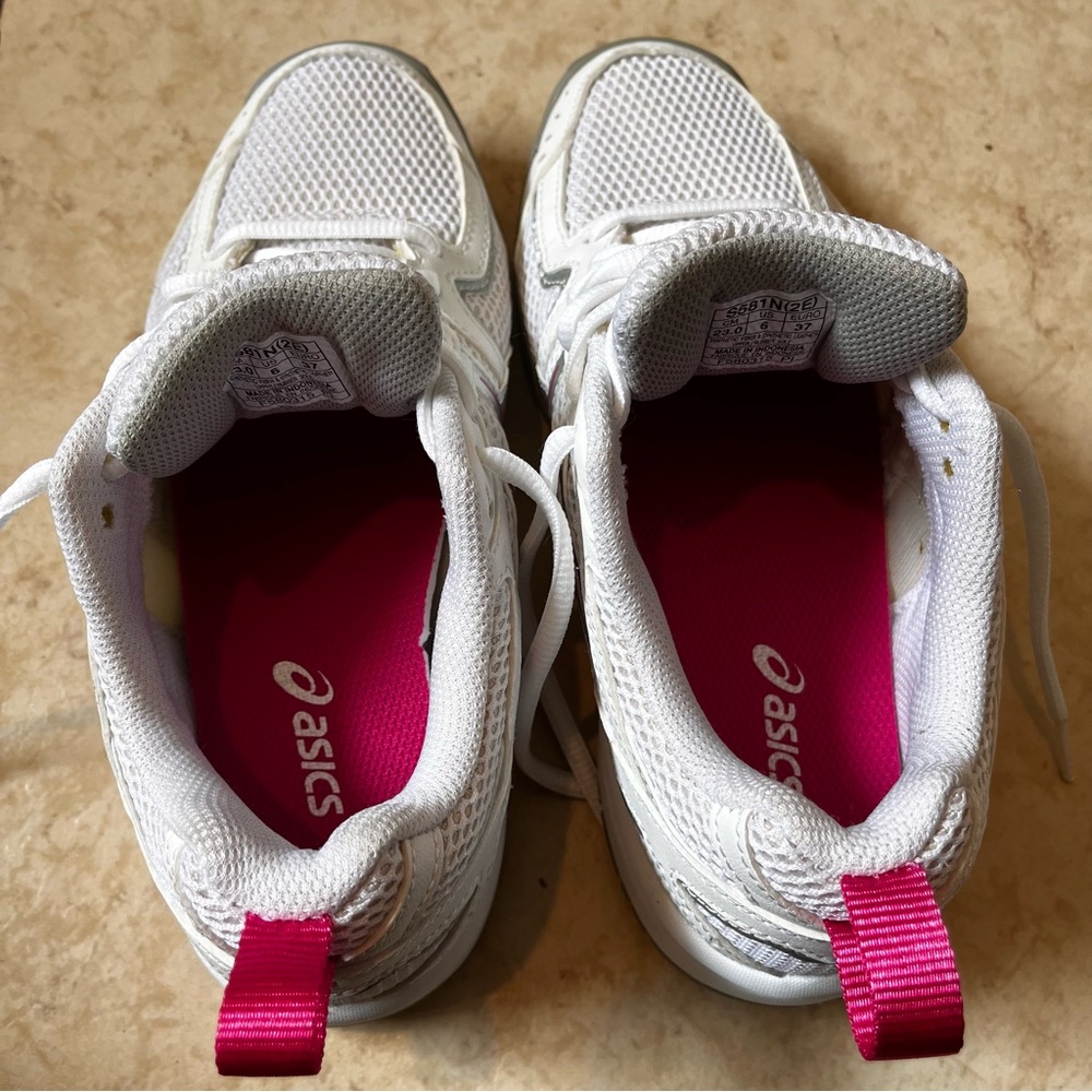 Pink and white ASICS women’s sneakers - Picture 3 of 6